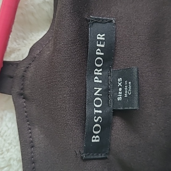 XS Boston Proper Lined Sleveless Dress with Metallic Accents - Picture 4 of 5